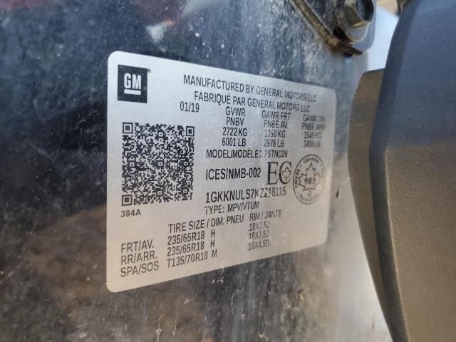 Photo 14 from auction – 2019 GMC ACADIA SLT with VIN 1GKKNULS7KZ218115
