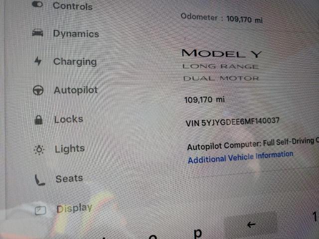 Zdjęcie 9 z aukcji – 2021 TESLA MODEL Y z VIN 5YJYGDEE6MF140037