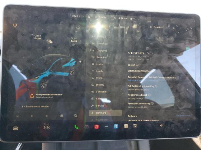 Photo 9 from auction – 2022 TESLA MODEL Y with VIN 7SAYGAEE7NF392995