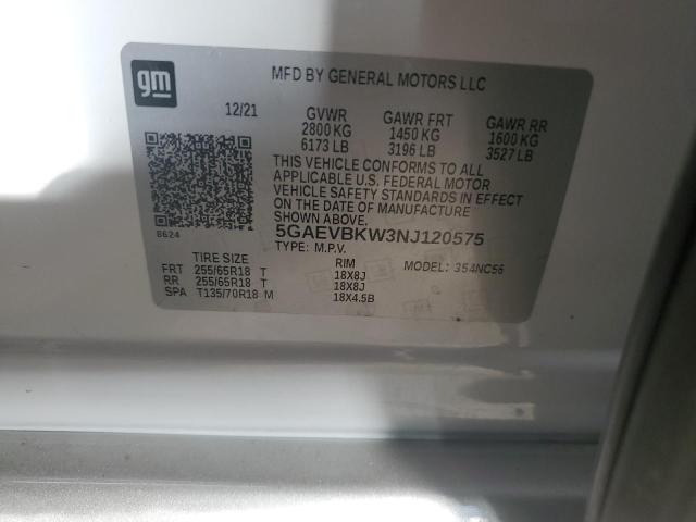 Photo 14 from auction – 2022 BUICK ENCLAVE PR with VIN 5GAEVBKW3NJ120575