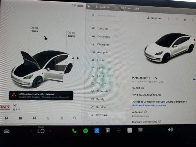 Photo 9 from auction – 2021 TESLA MODEL 3 with VIN 5YJ3E1EA3MF100798