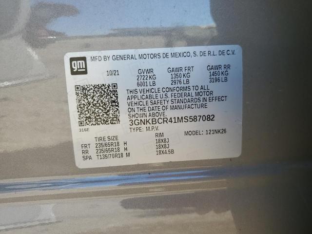 Photo 14 from auction – 2021 CHEVROLET BLAZER 2LT with VIN 3GNKBCR41MS587082