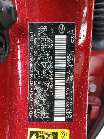 Photo 14 from auction – 2011 LEXUS CT 200 with VIN JTHKD5BH6B2027366