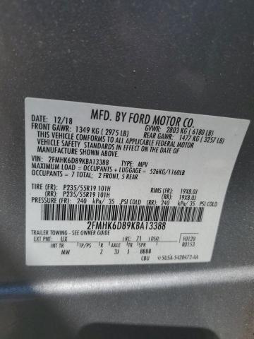 Photo 14 from auction – 2019 FORD FLEX LIMIT with VIN 2FMHK6D89KBA13388