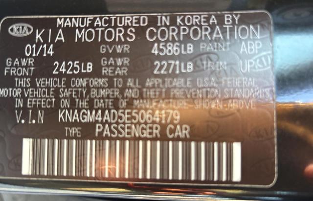 Foto 10 de la subasta – 2014 KIA OPTIMA HYB con VIN KNAGM4AD5E5064179