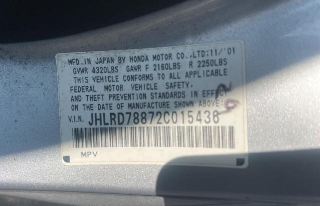 Photo 10 from auction – 2002 HONDA CR-V EX with VIN JHLRD78872C015436