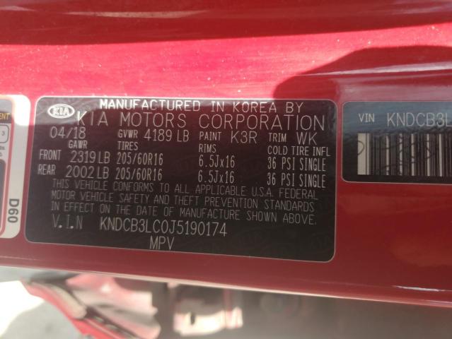 Photo 14 from auction – 2018 KIA NIRO FE with VIN KNDCB3LC0J5190174