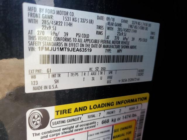 Photo 14 from auction – 2018 FORD EXPEDITION with VIN 1FMJU1MT9JEA63519