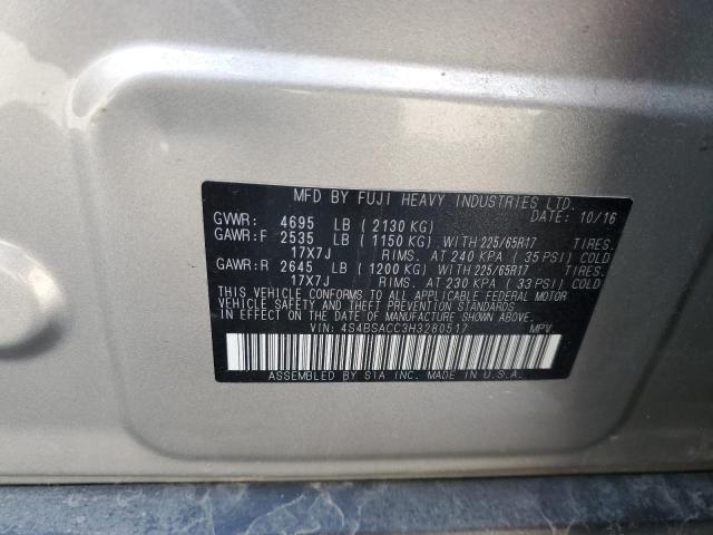 Photo 14 from auction – 2017 SUBARU OUTBACK 2. with VIN 4S4BSACC3H3280517