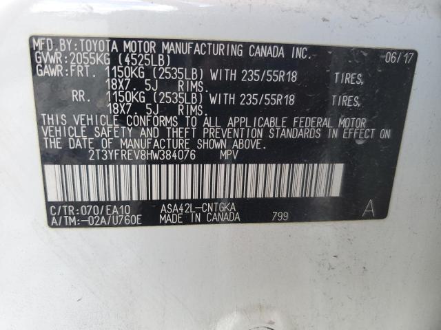 Photo 14 from auction – 2017 TOYOTA RAV4 LIMIT with VIN 2T3YFREV8HW384076