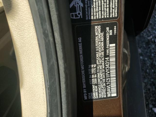 Photo 14 from auction – 2015 BMW X1 XDRIVE2 with VIN WBAVL1C51FVY34314