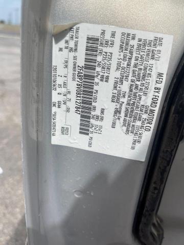 Photo 10 from auction – 2011 FORD CROWN VICT with VIN 2FABP7BV0BX127847