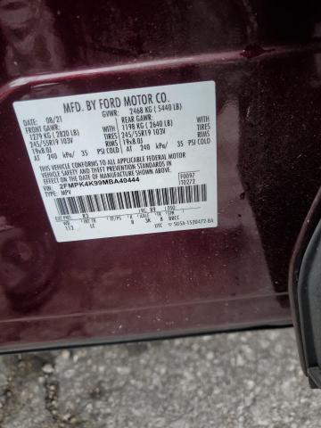 Photo 14 from auction – 2021 FORD EDGE TITANIUM with VIN 2FMPK4K99MBA40444