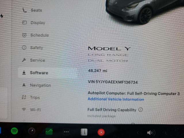Photo 9 from auction – 2021 TESLA MODEL Y with VIN 5YJYGAEEXMF136734