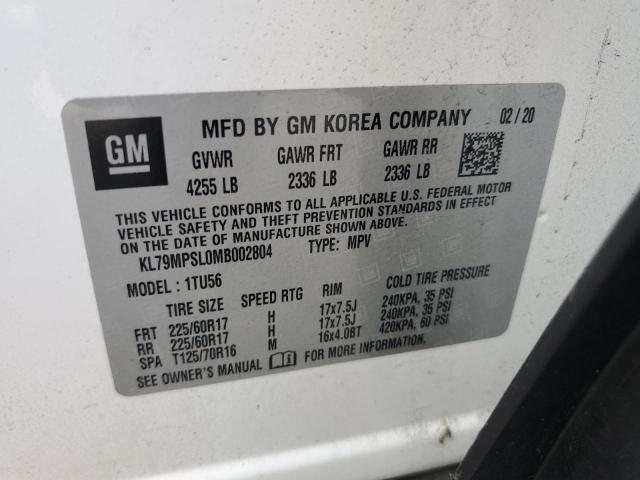 Photo 14 from auction – 2021 CHEVROLET TRAILBLAZE with VIN KL79MPSL0MB002804
