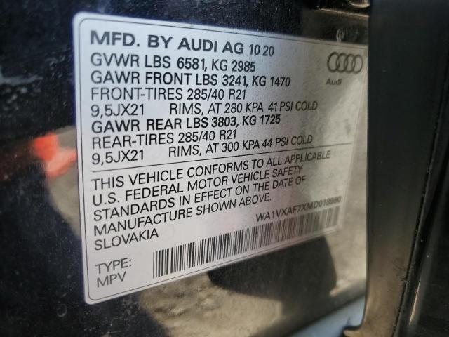 Photo 14 from auction – 2021 AUDI Q7 PRESTIG with VIN WA1VXAF7XMD018980