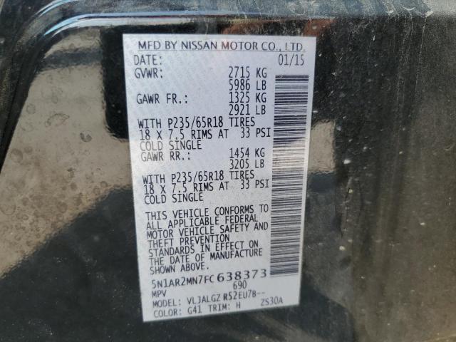 Photo 14 from auction – 2015 NISSAN PATHFINDER with VIN 5N1AR2MN7FC638373