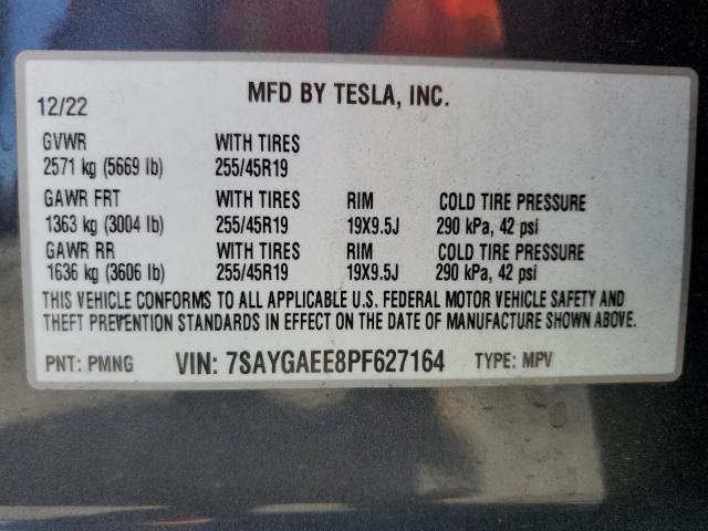 Фото 14 с аукциона – 2023 TESLA MODEL Y с VIN 7SAYGAEE8PF627164