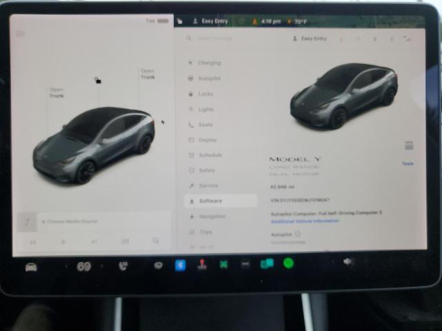 Photo 9 from auction – 2020 TESLA MODEL Y with VIN 5YJYGDEE9LF019047