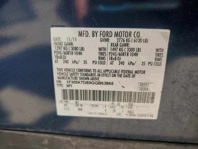Photo 14 from auction – 2016 FORD EXPLORER X with VIN 1FM5K7D89GGB63865