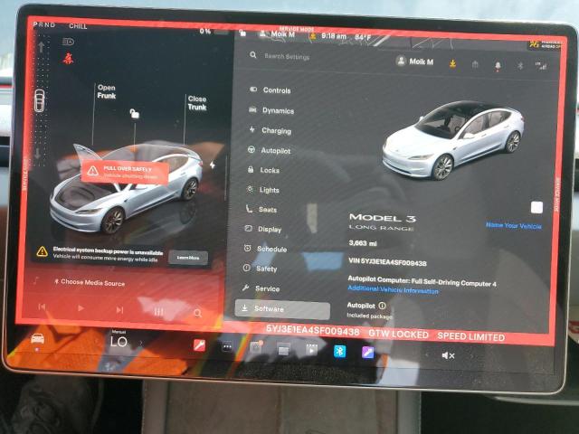 Photo 9 from auction – 2025 TESLA MODEL 3 with VIN 5YJ3E1EA4SF009438