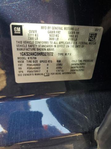 Photo 14 from auction – 2017 GMC YUKON SLE with VIN 1GKS2AKC8HR327872