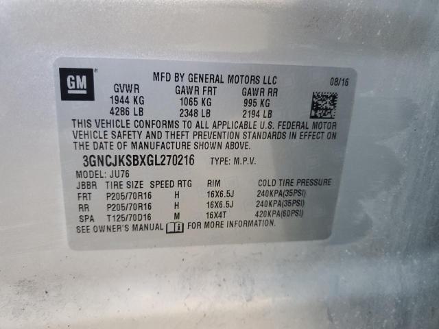 Photo 14 from auction – 2016 CHEVROLET TRAX LS with VIN 3GNCJKSBXGL270216