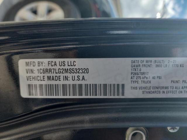Photo 10 from auction – 2021 RAM 1500 CLASS with VIN 1C6RR7LG2MS532320