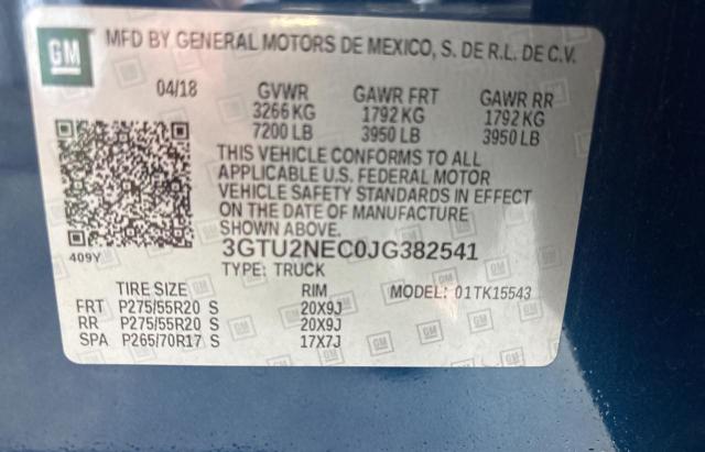 Photo 10 from auction – 2018 GMC SIERRA K15 with VIN 3GTU2NEC0JG382541