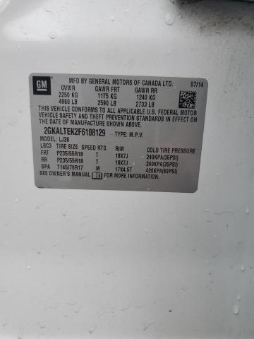 Photo 14 from auction – 2015 GMC TERRAIN SL with VIN 2GKALTEK2F6108129