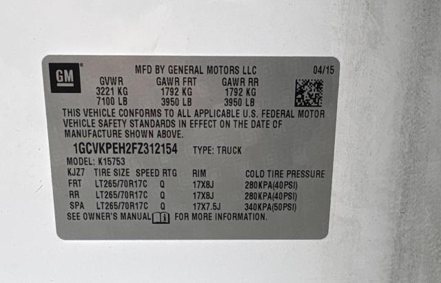 Photo 10 from auction – 2015 CHEVROLET SILVERADO with VIN 1GCVKPEH2FZ312154