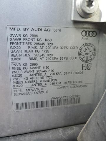 Photo 14 from auction – 2017 AUDI Q7 PRESTIG with VIN WA1VAAF73HD022831