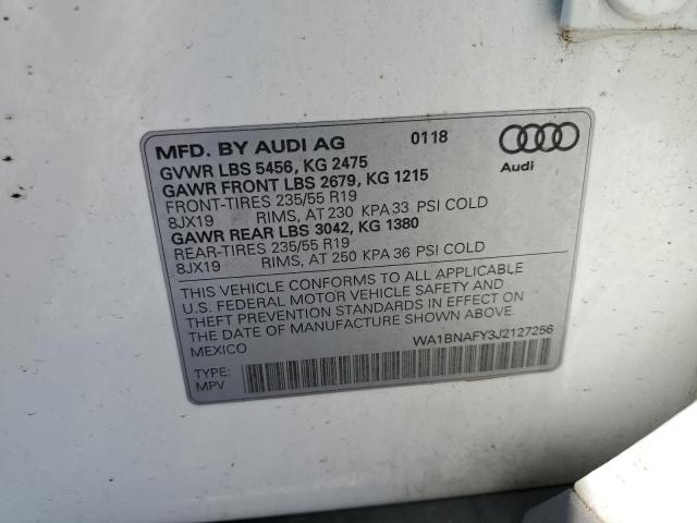 Photo 14 from auction – 2018 AUDI Q5 PREMIUM with VIN WA1BNAFY3J2127256