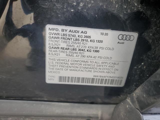 Photo 14 from auction – 2021 AUDI SQ5 PREMIU with VIN WA1B4AFY2M2018035