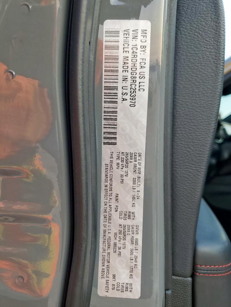 Photo 14 from auction – 2024 DODGE DURANGO GT with VIN 1C4RDHDG8RC253970