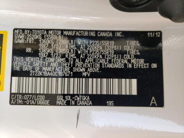 صورة رقم 14 من المزاد - 2013 LEXUS RX 350 مع VIN 2T2ZK1BA4DC107671