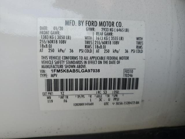 Photo 14 from auction – 2020 FORD EXPLORER P with VIN 1FM5K8AB5LGA97038
