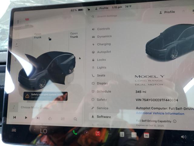 Photo 9 from auction – 2026 TESLA MODEL Y with VIN 7SAYGDEE9TF440804