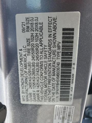 Photo 14 from auction – 2021 HONDA PASSPORT E with VIN 5FNYF8H5XMB036740