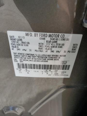 Photo 14 from auction – 2013 FORD EDGE LIMITED with VIN 2FMDK3KC2DBC65300