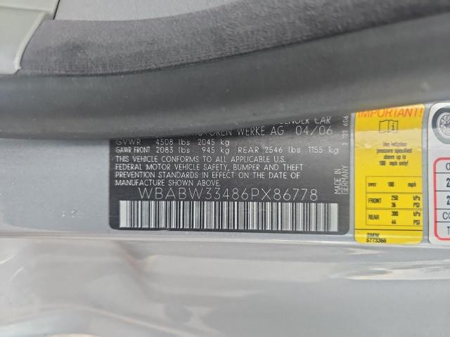 Photo 10 from auction – 2006 BMW 325 CI with VIN WBABW33486PX86778