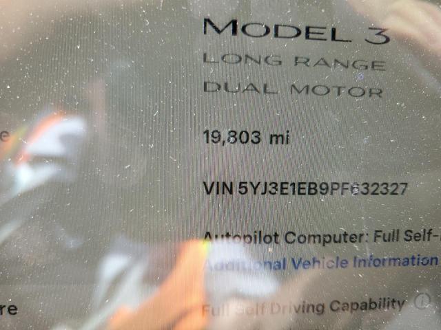 Photo 9 from auction – 2023 TESLA MODEL 3 with VIN 5YJ3E1EB9PF632327