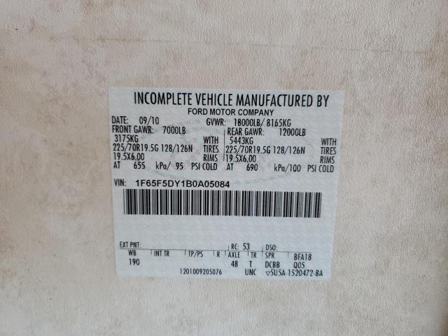 Photo 10 from auction – 2011 FORD F53 with VIN 1F65F5DY1B0A05084