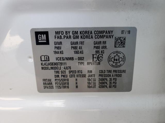 Photo 14 from auction – 2019 BUICK ENCORE PRE with VIN KL4CJASB3KB729111