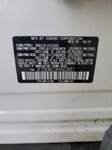 Photo 14 from auction – 2019 SUBARU FORESTER S with VIN JF2SKAKC0KH562437