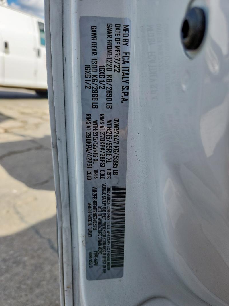 Photo 14 from auction – 2022 RAM PROMASTER with VIN ZFBHRFAB2N6X46579