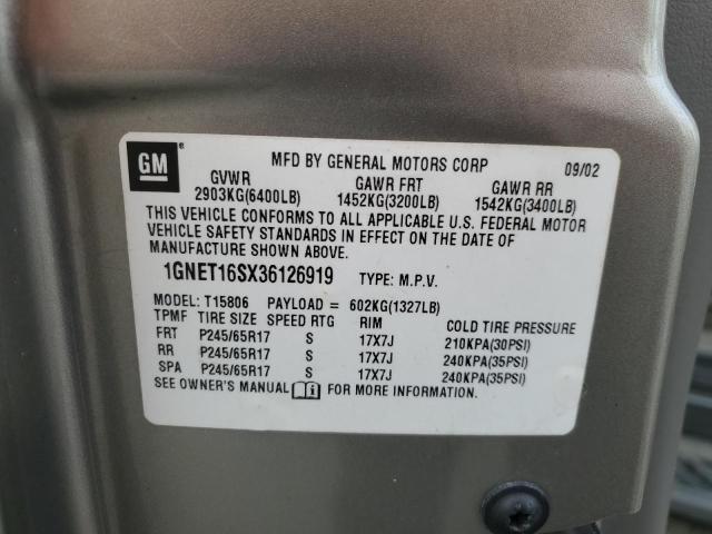 Photo 14 from auction – 2003 CHEVROLET TRAILBLAZE with VIN 1GNET16SX36126919