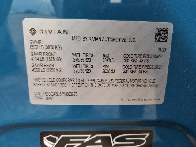Photo 14 from auction – 2023 RIVIAN R1S LAUNCH with VIN 7PDSGABL5PN003676