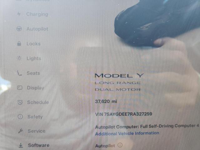 Photo 9 from auction – 2024 TESLA MODEL Y with VIN 7SAYGDEE7RA327259