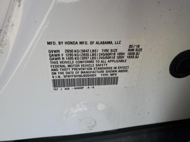 Photo 14 from auction – 2018 HONDA PILOT EXL with VIN 5FNYF6H50JB054924